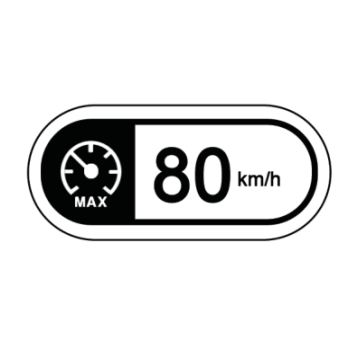 Nalepka prędkości na szybę. 80km UA