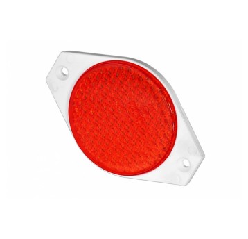 Odblask okrągły fi75 otwory-czerwony -10szt