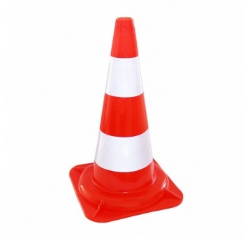 Pachołek drogowy odblaskowy PVC 47cm - 2 pasy