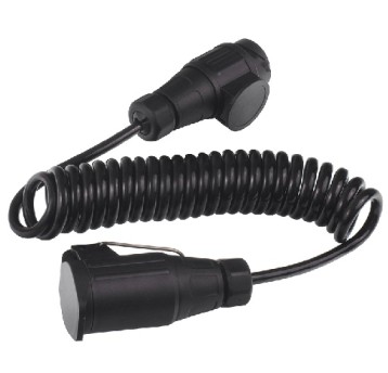 Przewód spir.8 żył wtyk/gniazdo 12V 13/13 pin 3m