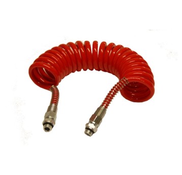 Przewód spir.pneum.M16 czerw.silikon 4,5 m