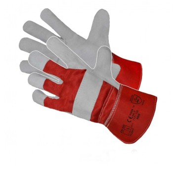 Rękawice skóra bydlęca -czerwone (RBR) -12 par