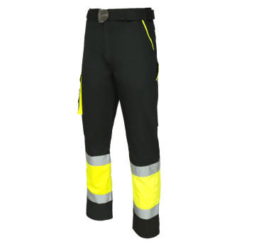 Spodnie odblask.czarne VisTeam Black - XL