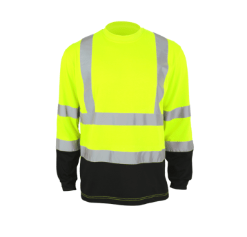 T-shirt odblask. LONG żółto/czarny XXL