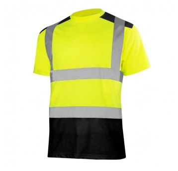 T-shirt odblask. żółto/czarny XL