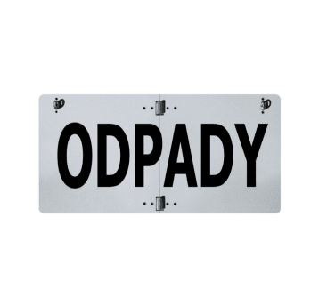 Tablica "ODPADY" 30x12cm-składana mała