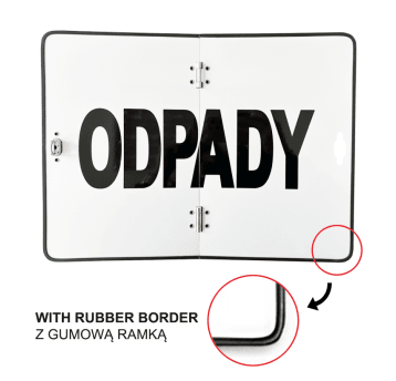 Tablica "ODPADY" 30x40cm-składana ramka