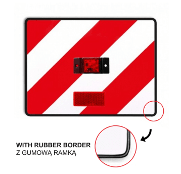 Tablica p/gab.z ośw.LED czerw.40X40cm L-ramka