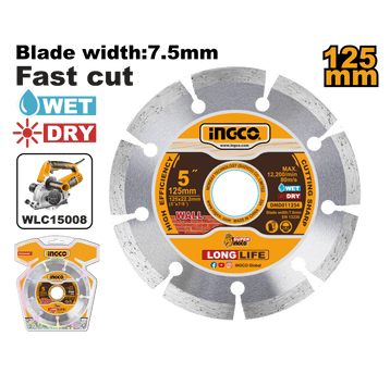 Tarcza diamentowa 125mm do betonu kamienia profesjonalna 22,2mm IGC048