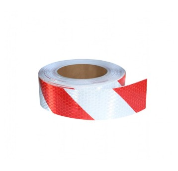 Taśma odbl.ostrzeg.B/CZER. P szer.5cm -rolka 22,5m