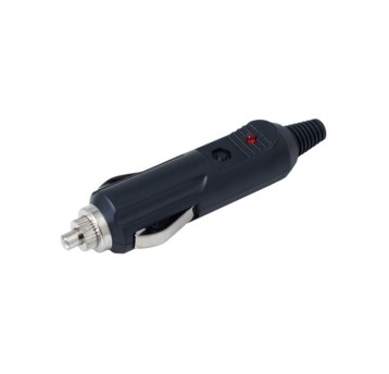 Wtyczka EURO z diodą i bezpiecz.12/24V max 15A
