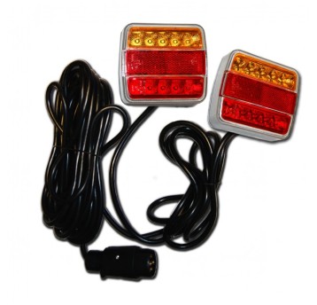 Zestaw lamp do przyczepek 12/24V LED-moc.na magnes