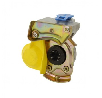 Złącze pneum. z zaworem M22 żółte